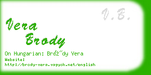 vera brody business card